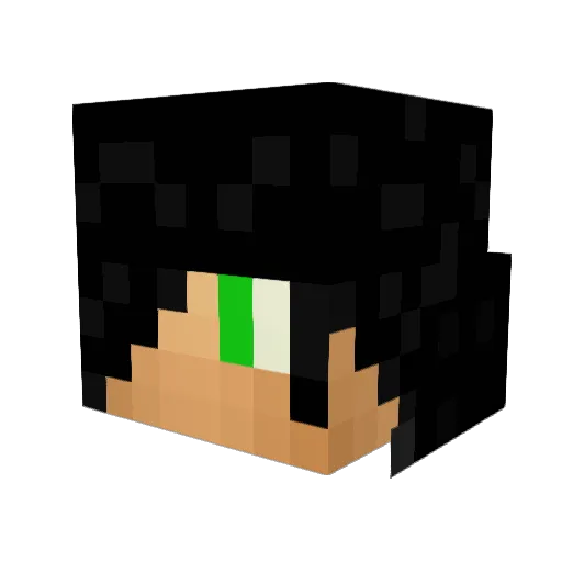 yibuGg Minecraft avatar head, 3D render