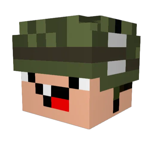 yidaqi Minecraft avatar head, 3D render