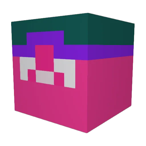 yiegaming Minecraft avatar head, 3D render