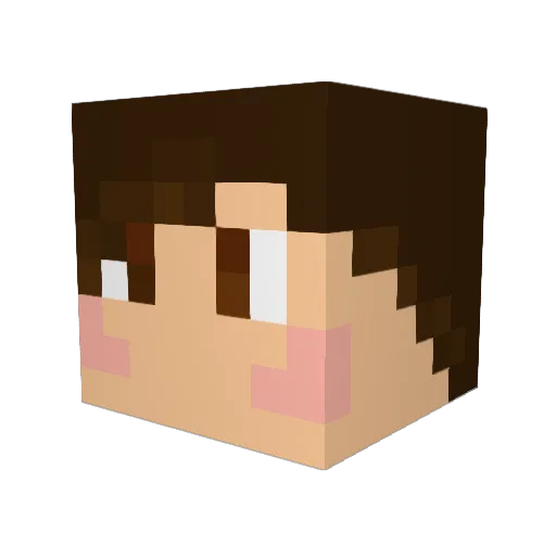 yihaa Minecraft avatar head, 3D render