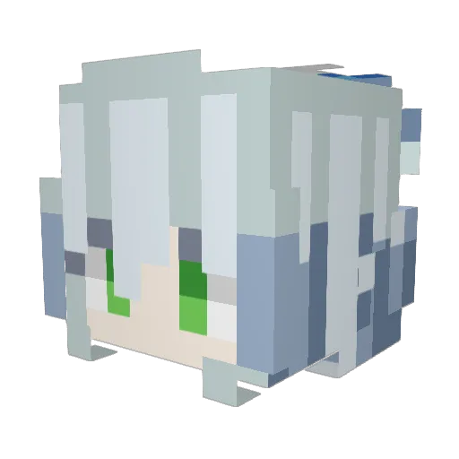 yihuayishijie Minecraft avatar head, 3D render