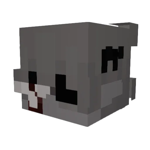 yijunpog Minecraft avatar head, 3D render