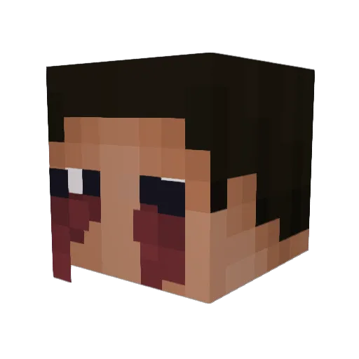 yikc Minecraft avatar head, 3D render