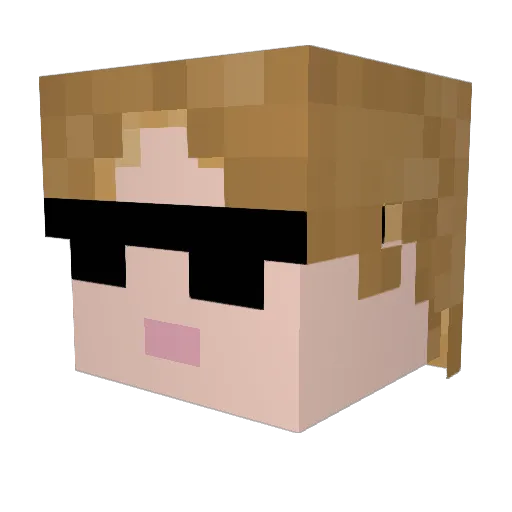 yikesmikez Minecraft avatar head, 3D render