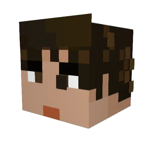 yikesurnotharry Minecraft avatar head, 3D render