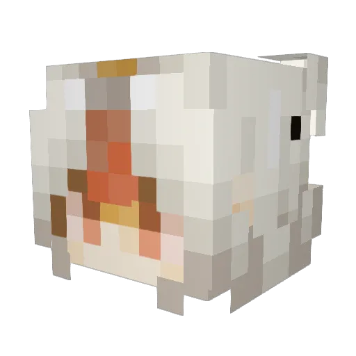 yiliqi Minecraft avatar head, 3D render