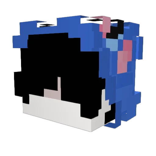yilmobaba Minecraft avatar head, 3D render