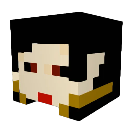 yin819 Minecraft avatar head, 3D render