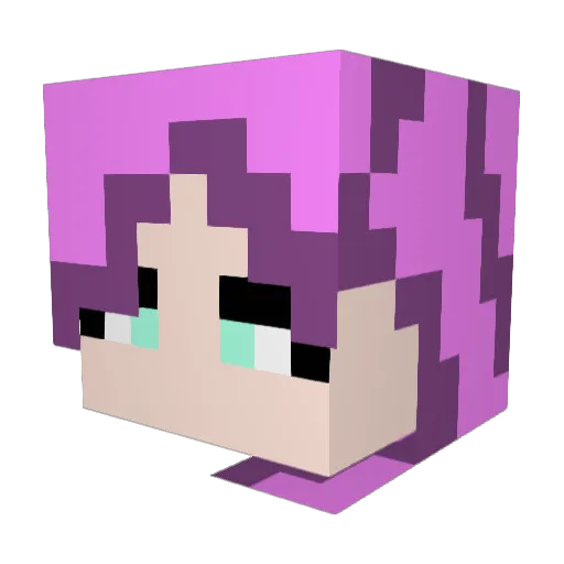 yinbohu Minecraft avatar head, 3D render
