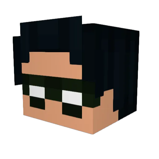 yinduomi Minecraft avatar head, 3D render