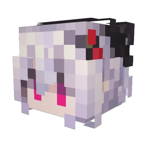 ying1hua1 Minecraft avatar head, 3D render