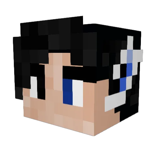 ying_ya Minecraft avatar head, 3D render