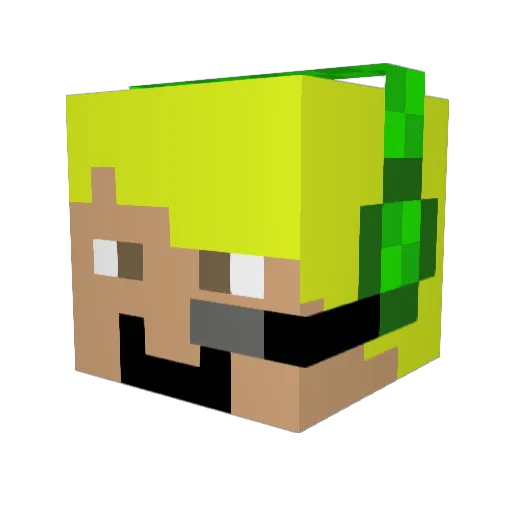 yingjoe Minecraft avatar head, 3D render