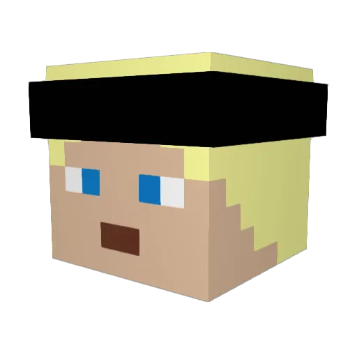 yingyang75 Minecraft avatar head, 3D render