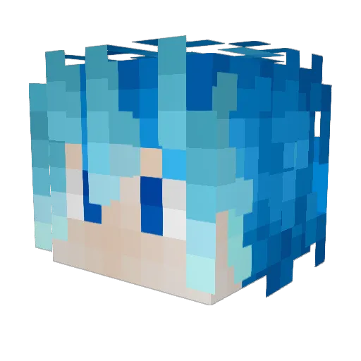 yingyiyuan Minecraft avatar head, 3D render