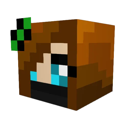 yinmagoo Minecraft avatar head, 3D render