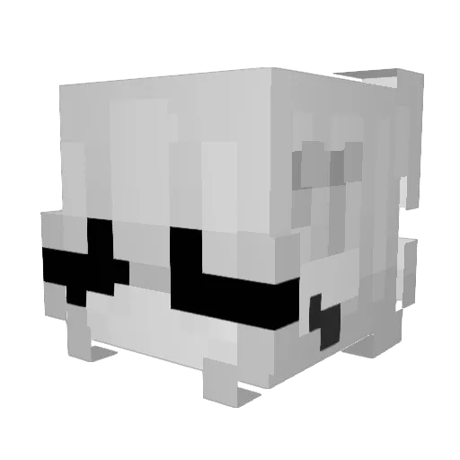 yinmoyu Minecraft avatar head, 3D render