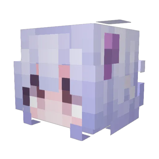 yinnocence Minecraft avatar head, 3D render