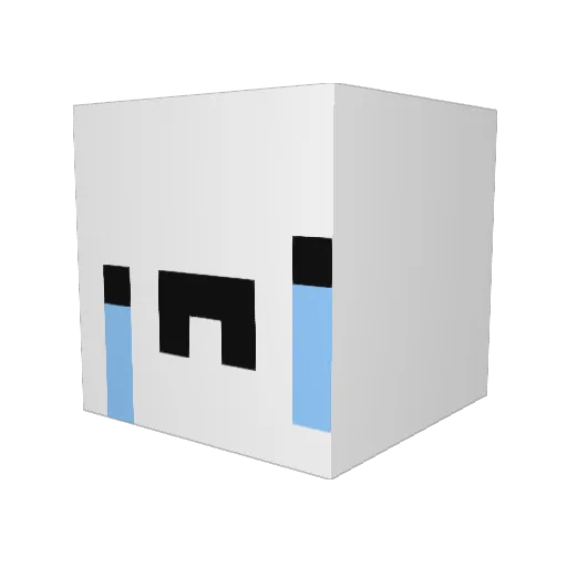 yinnshi Minecraft avatar head, 3D render