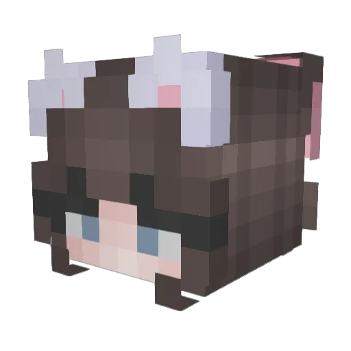 yinoki Minecraft avatar head, 3D render