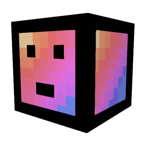 yinstylish Minecraft avatar head, 3D render