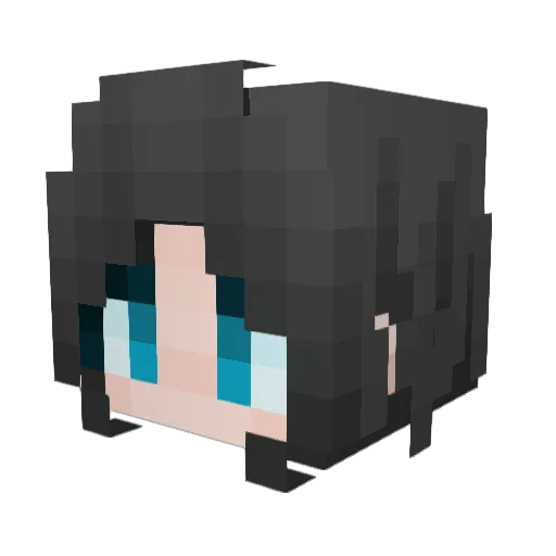 yinxinglin Minecraft avatar head, 3D render