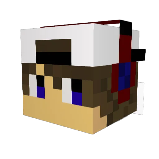 yio1233 Minecraft avatar head, 3D render