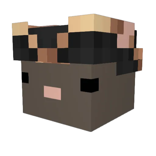 yionb Minecraft avatar head, 3D render