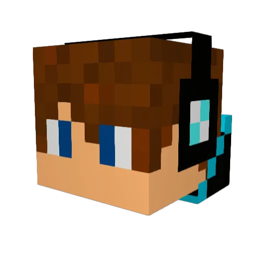 yipikaye Minecraft avatar head, 3D render