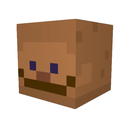 yippeeanotherday Minecraft avatar head, 3D render