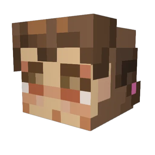 yiq Minecraft avatar head, 3D render