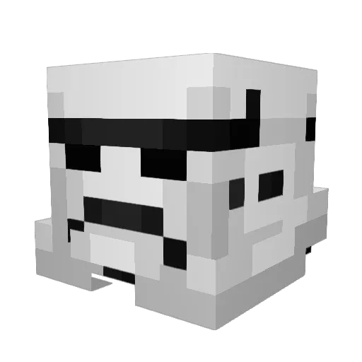 yirtk Minecraft avatar head, 3D render