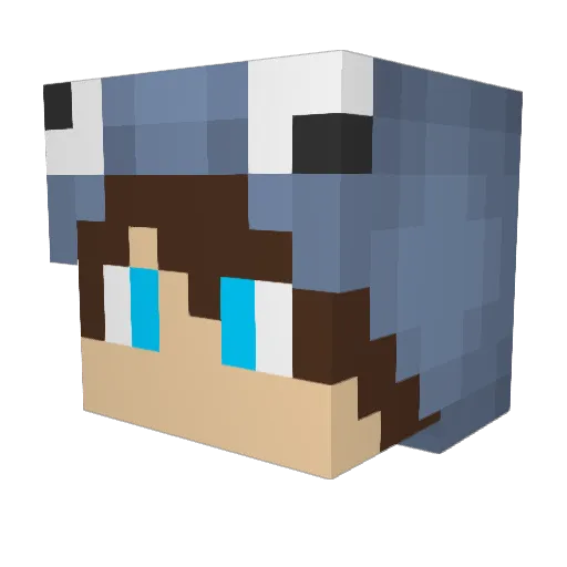 yis32 Minecraft avatar head, 3D render