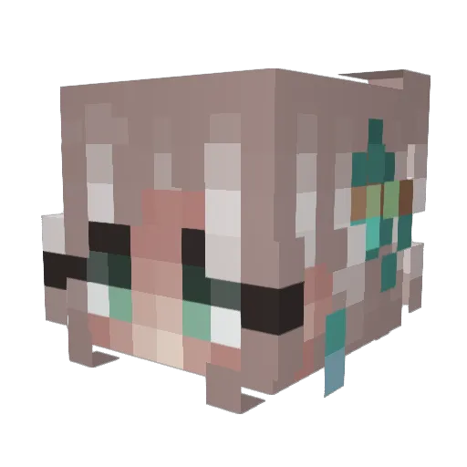 yisemi Minecraft avatar head, 3D render