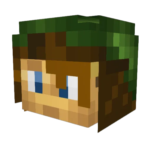 yissok Minecraft avatar head, 3D render