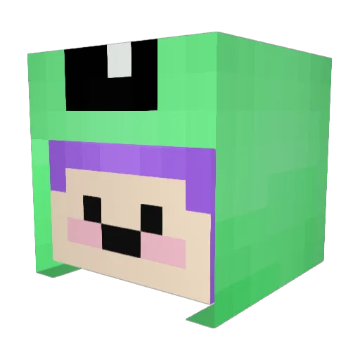 yisu17 Minecraft avatar head, 3D render