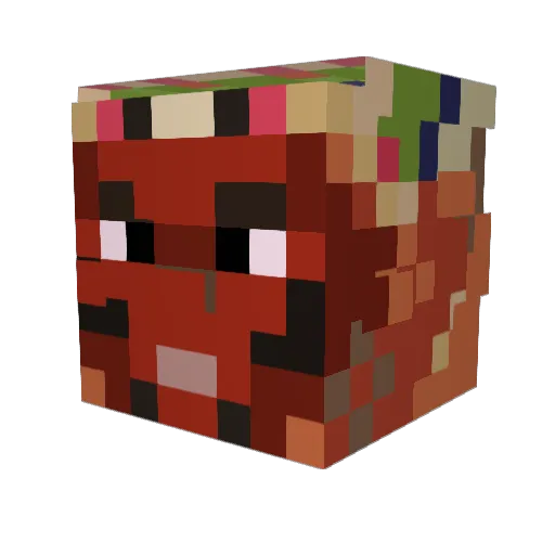 yisusel Minecraft avatar head, 3D render