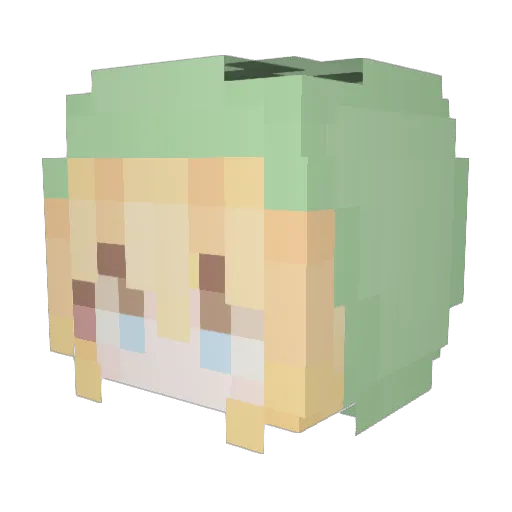 yitian520 Minecraft avatar head, 3D render