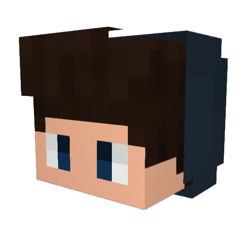 yitse Minecraft avatar head, 3D render