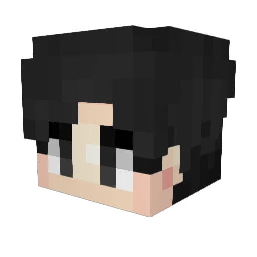 yiuh Minecraft avatar head, 3D render