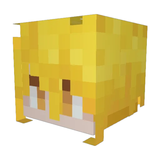 yiukary Minecraft avatar head, 3D render