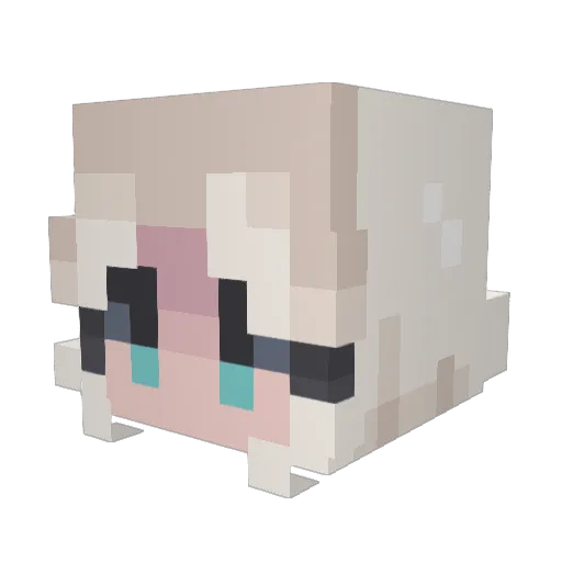 yiuw Minecraft avatar head, 3D render