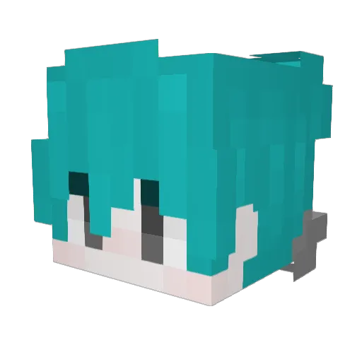 yixiaowuu Minecraft avatar head, 3D render