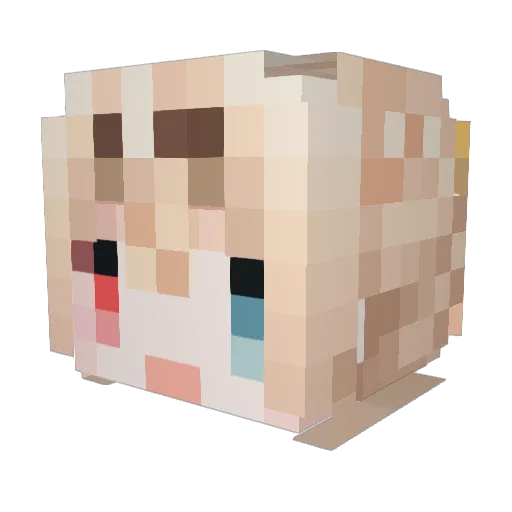yiyan0320 Minecraft avatar head, 3D render