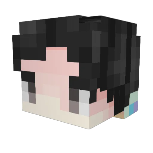 yiyuan_n Minecraft avatar head, 3D render