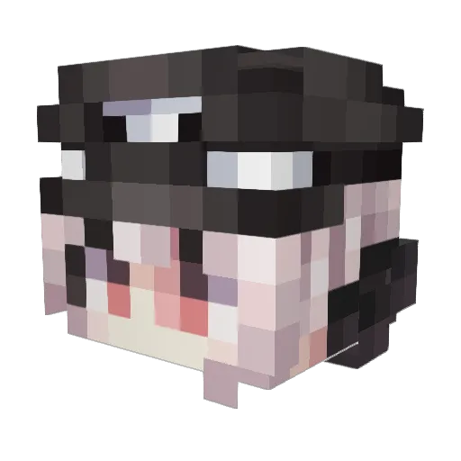 yiyumeng Minecraft avatar head, 3D render