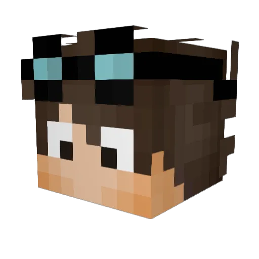 ykazegue Minecraft avatar head, 3D render