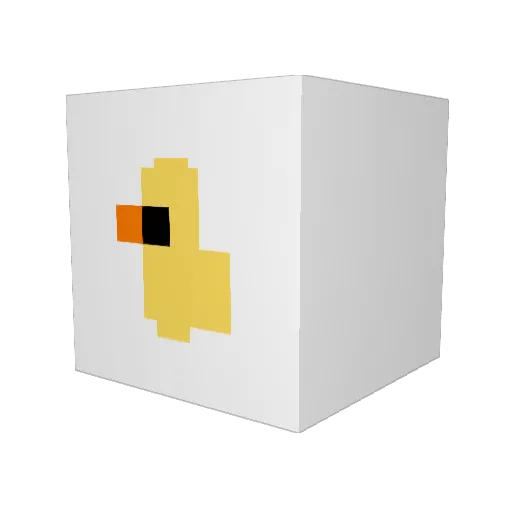 ykduckk Minecraft avatar head, 3D render