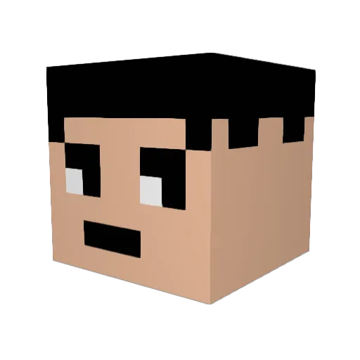 ykeeer Minecraft avatar head, 3D render