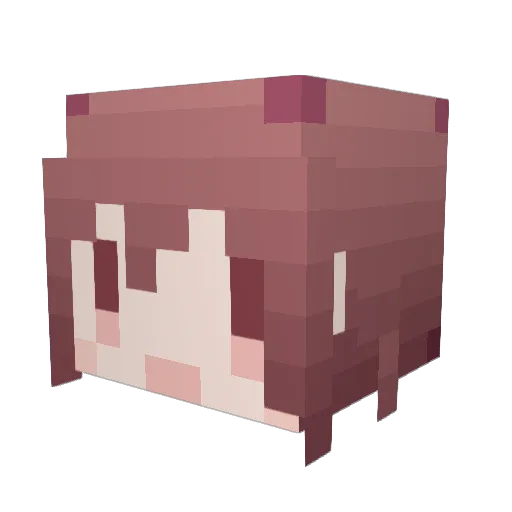 ykheart Minecraft avatar head, 3D render